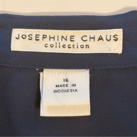 NWT Josephine Chaus Collection Marine Blue Women’s Size 16 Top W One Button - Picture 2 of 16